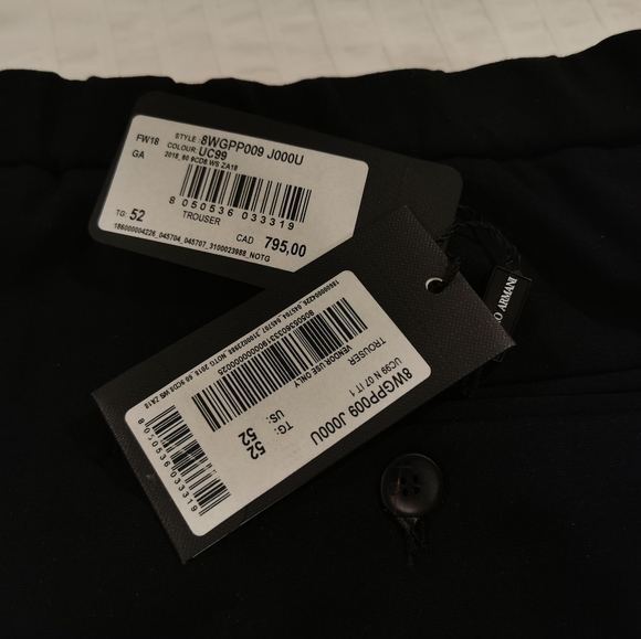 75% Off! Giorgio Armani black casual trouser - Picture 3 of 6